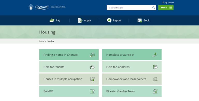 Cherwell District Council – Housing Advice Image